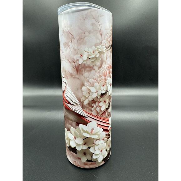20oz =tumbler CUSTOM stainless steel with Lid/Straw CARDINAL Temp Color Changing - Picture 4 of 6
